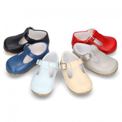 Pepito Clásico Con Hebilla En Piel Napa Lisa. 26 Marino características