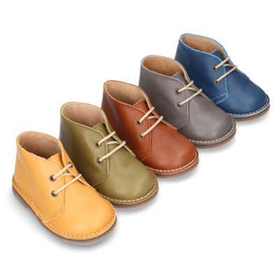 Botita Safari En Piel Suela Super Flexible. 32 Kaki