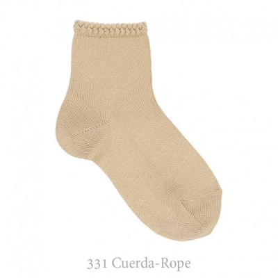Calcetín Corto Con Puño Labrado Primavera Condor. 331-cuerda 000