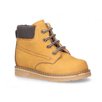 Botita Niños Sport Tipo Montaña En Tallas Pequeñas. 25 Ocre