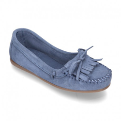 Mocasín Lazos Niña Tipo Indio En Piel Serraje. 33 Jeans en oferta