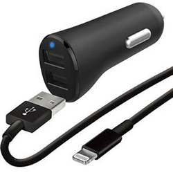 Cargador para coche Wefix + Cable USB Lightning Negro 1m características