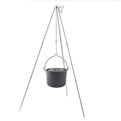 BrilliantDay Trípode 106cm con cadena y gancho para BBQ Parrilla gulasch