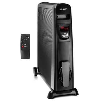 Duronic HV102 Calefactor Radiador Eléctrico Bajo Consumo con Panel de Mica de 2500 W, Termostato Digital y Mando a Distancia, Paneles Calefactores Lib