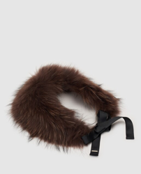 Gloria Ortiz - Cuello De Pelo Raccoon En Marrón Con Lazo precio