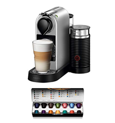 Nespresso Krups Citiz XN760B - Cafetera monodosis de cápsulas Nespresso con aeroccino, compacta, 19 bares, apagado automático, color titán precio