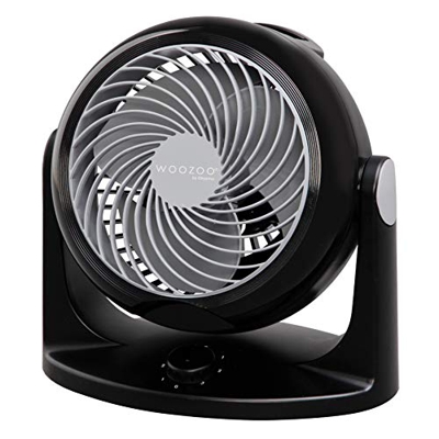 Iris Ohyama, ventilador silencioso - Woozoo - HD18N, plástico, negro, 34 W, 23m², 29 x 19 x 31 cm