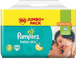 Pampers Pañales Baby-Dry Talla 3 100 Jumbo pack precio