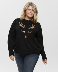 Compra Only Carmakoma - Jersey Navideño De Mujer Talla Grande Con  Lentejuelas al mejor precio - Shoptize
