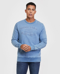 Hombre Reclaimed Vintage Sudadera Azul Claro Con Estampado Artístico  Inspired Azul claro | Sudaderas Con Y Sin Capucha ⋆ Hellion