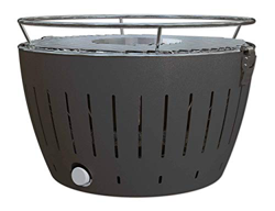 LotusGrill - Barbacoa de carbón Vegetal sin Humos - con Turbo Ventilador para calefacción rápida - Color Gris/Carbón precio