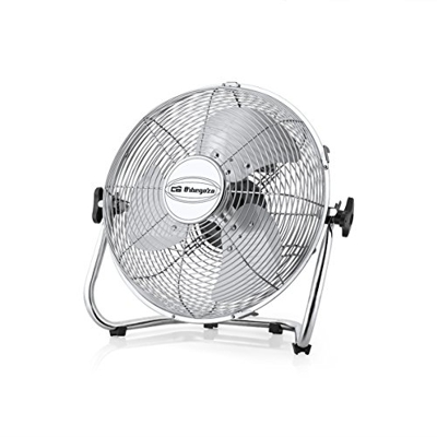 Orbegozo PW 1321 - Ventilador industrial Power Fan con inclinación regulable, 3 velocidades de ventilación, sistema antivuelco, asa de transporte, rej
