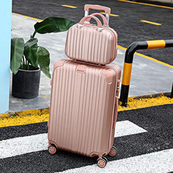 HLXB Juego de Maletas, Conjunto de Maleta de 2,rígidas Equipaje y Neceser,  Elegante Travel de Viaje para Niñas, Mujeres, Negro, Oro Rosa, Plata, Rojo,  precio y características - Shoptize