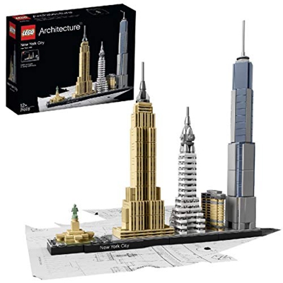 LEGO- Architecture Skyline Collection Juego de Construcción Ciudad de Nueva York, Color beige/gris (21028)