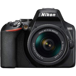 Nikon D3500 - Cámara réflex de 24.2 MP (DX, CMOS, montura F, ISO 100-25600, USB, LCD TFT de 3.2", botón AE-L/AF-L, CPU,modo automático) - kit con obje en oferta
