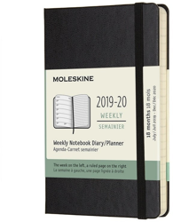 Moleskine 18 Months Weekly Note Calender Hard Cover Pocket 2019/2020 Black en oferta