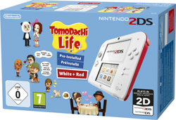 Nintendo 2DS blanco-rojo + Tomodachi Life en oferta