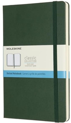 Moleskine Classic Notebook Hardcover Dotted 240 pages myrte green características