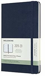 Moleskine 18 Months Weekly Note Calender Hard Cover Large 2019/2020 Horizontal Saphire en oferta