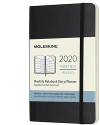 Moleskine 12 Months Monthly Note Calendar 2020 Soft Cover Pocket en oferta