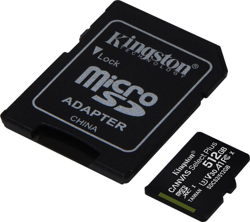Kingston Canvas Select Plus microSDXC 512GB (Adapter) características