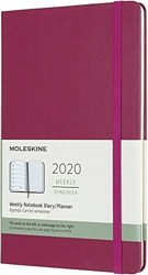 Moleskine 12 Months Weekly Note Calender Hard Cover Large 2020 Pink Snappy precio