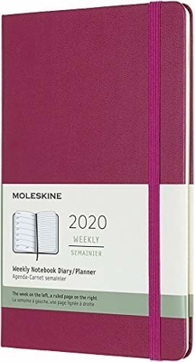 Moleskine 12 Months Weekly Note Calender Hard Cover Large 2020 Pink Snappy