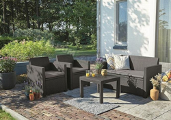 Allibert Alabama Lounge Set 4 piezas (ratán) precio