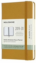 Moleskine 18 Months Weekly Note Calender Hard Cover Pocket 2019/2020 Yellow características