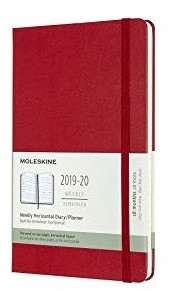 Moleskine 18 Months Weekly Note Calender Hard Cover Large 2019/2020 Horizontal Red