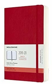 Moleskine 18 Months Daily Calender Soft Cover Large 2019/2020 Red