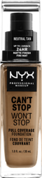 NYX Make-up Can't Stop Won't Stop 24-Hour Foundation 12.7 Neutral Tan(30ml) en oferta