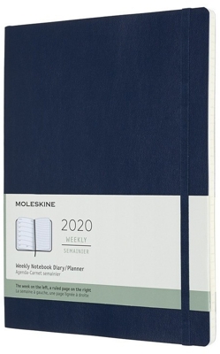 Moleskine 12 Months Weekly Calendar 2020 Soft Cover X-Large Saphire