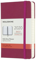 Moleskine 12 Months Daily Calendar 2020 Pocket Hard Cover Pink características