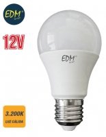 Bombilla standard LED 12v 10w E27 3.200k 810 lumens luz calida EDM