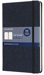 Moleskine Denim Notebook Large Lined prussian blue características