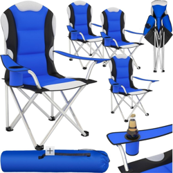 TecTake 4 Padded Camping Chairs (blue) precio