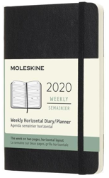 Moleskine 12 Months Weekly Note Calendar 2020 Soft Cover Pocket Horizontal Black en oferta