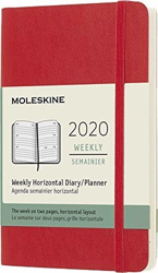 Moleskine 12 Months Weekly Note Calendar 2020 Soft Cover Pocket Horizontal Red precio