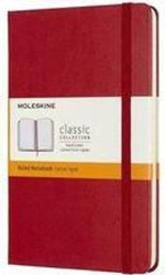 Moleskine Hardcover Medium Lined 208 pages scarlet características