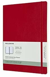 Moleskine 18 Months Weekly Note Calendar Soft Cover X-Large 2019/2020 Red en oferta