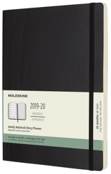 Moleskine 18 Months Weekly Note Calendar Soft Cover X-Large 2019/2020 Black en oferta