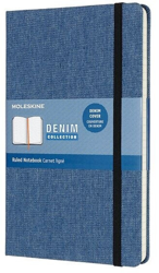 Moleskine Denim Notebook Large Lined antwerp blue en oferta