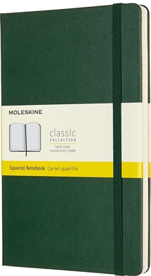 Moleskine Classic Notebook Hardcover Squared 240 pages myrte green