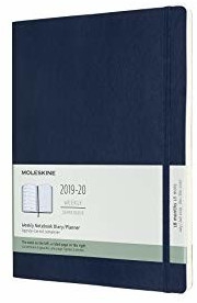 Moleskine 18 Months Weekly Note Calendar Soft Cover X-Large 2019/2020 Blue