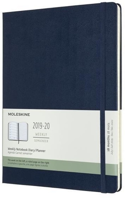 Moleskine 18 Months Weekly Note Calendar Hard Cover X-Large 2019/2020 Black