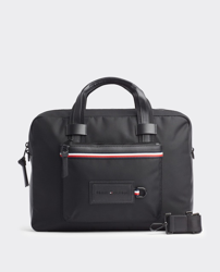 Tommy Hilfiger - Portadocumentos De Hombre En Negro Con Cremallera en oferta