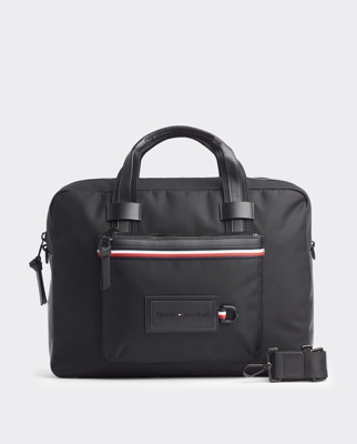 Tommy Hilfiger - Portadocumentos De Hombre En Negro Con Cremallera