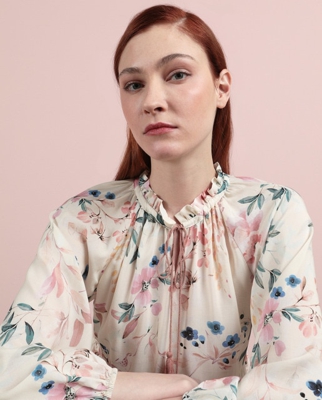 Southern Cotton - Blusa Estampada De Mujer Con Manga Larga