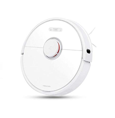 Roborock S6 Robot Aspirador Sweep-Mop 5200Am 2000Pa, Anti caída, App, Cepillo Principal Lavable extraíble, Soporte Pared Virtual (Blanco)